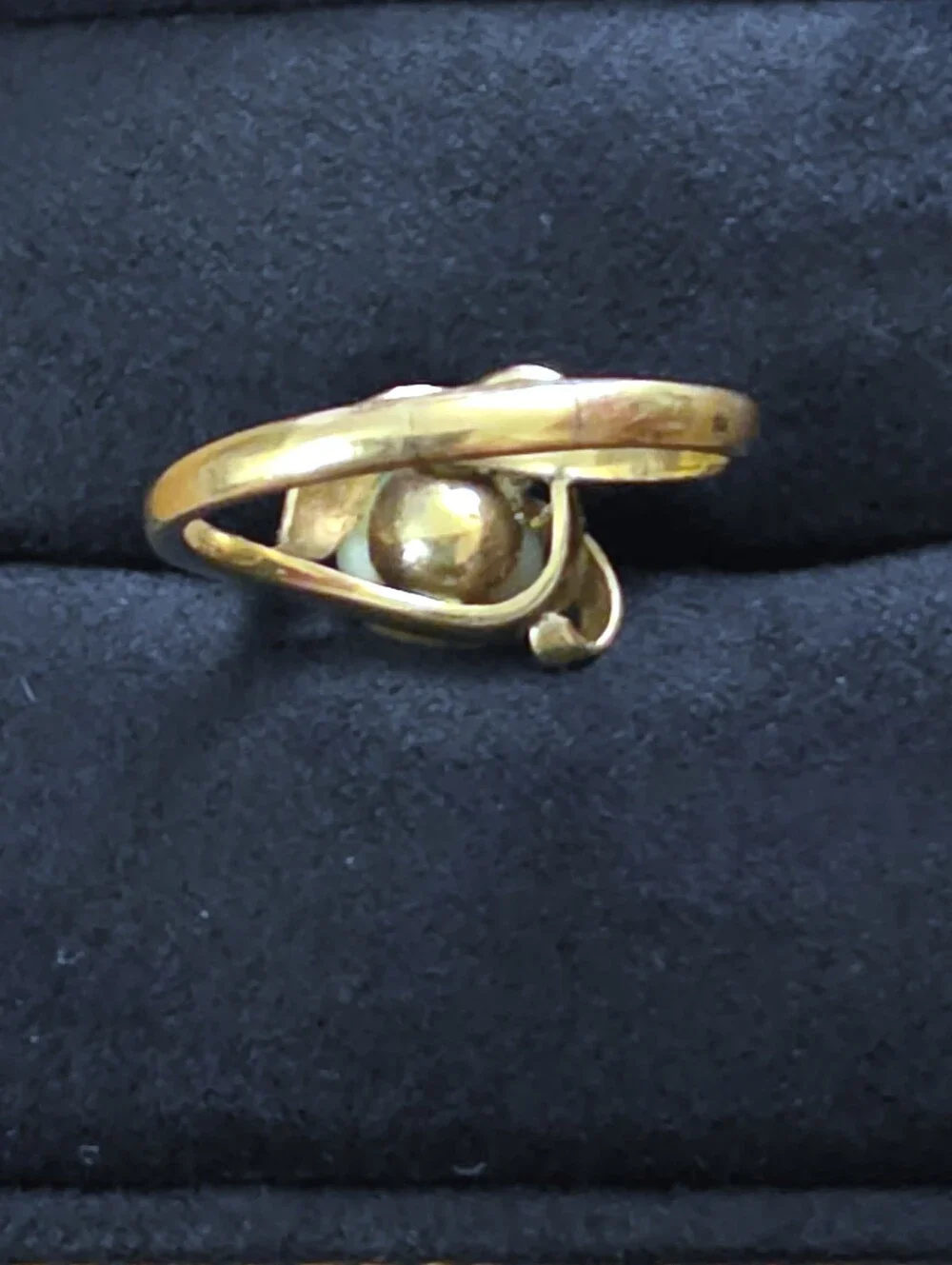 14k Pearl Yellow Gold Ring (Vintage)
